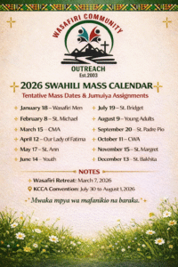 2026 mass calendar